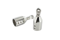 Justerbar ändstycke i rostfritt stål