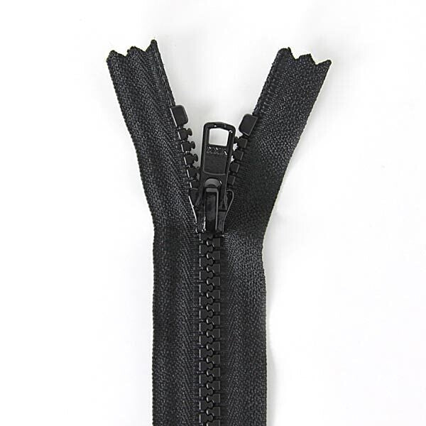Block tooth zipper 10 mm Divisible white/black