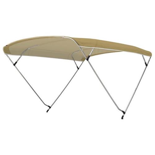 Biminitop básico de acero inoxidable con 3 arcos Ancho 150 cm - 170 cm