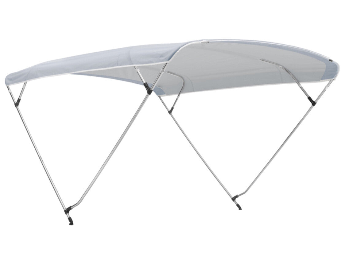 Biminitop básico de acero inoxidable con 3 arcos Ancho 150 cm - 170 cm