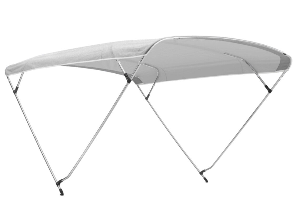 Biminitop básico de acero inoxidable con 3 arcos Ancho 150 cm - 170 cm