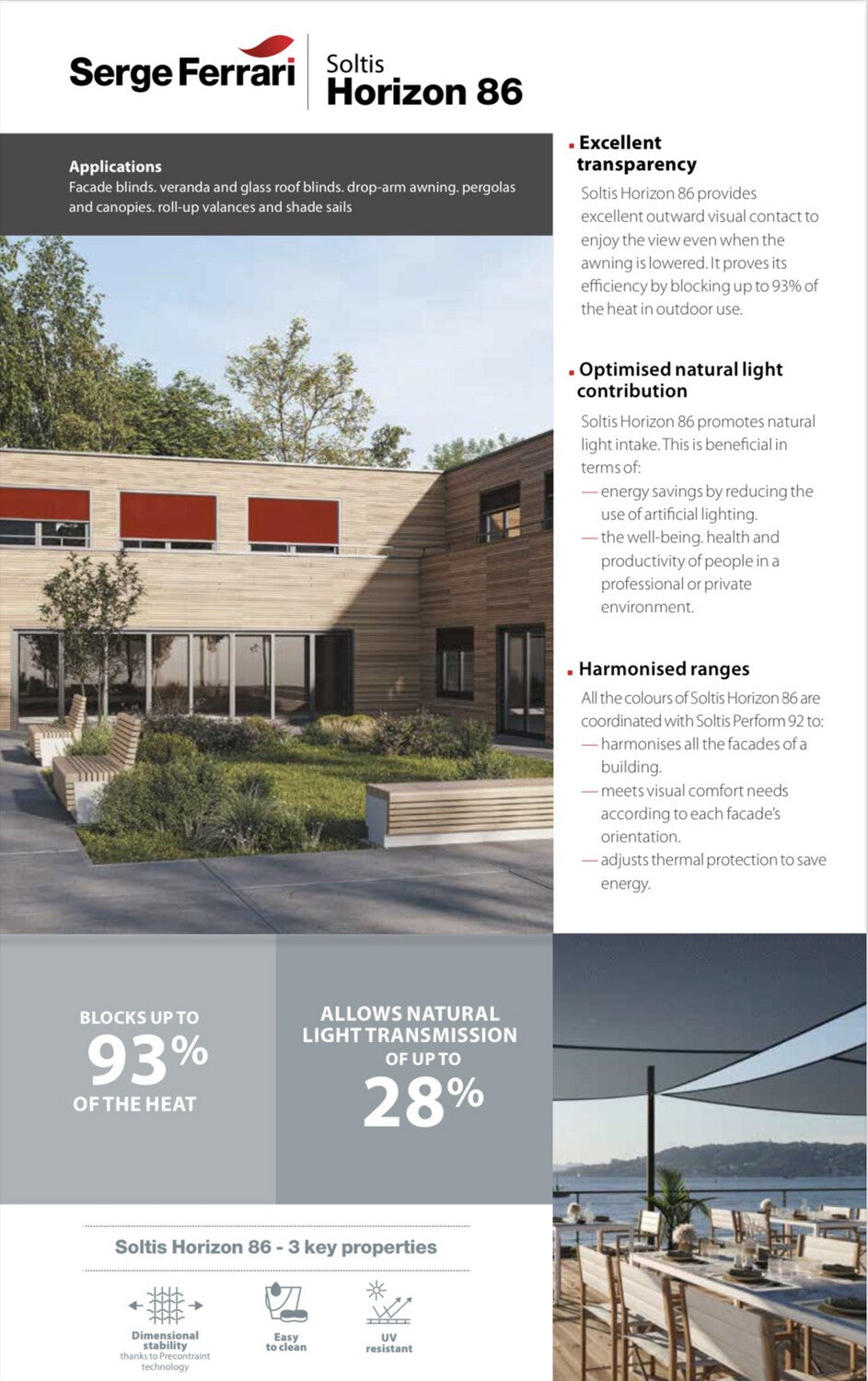 Serge Ferrari Soltis 86 suojakangas