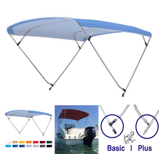 Basic Biminitop Edelstahl (Länge 230 cm)