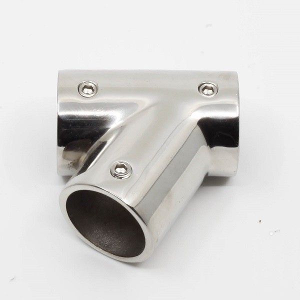 Relings T-stycke 60 gr vänster + höger rostfritt stål