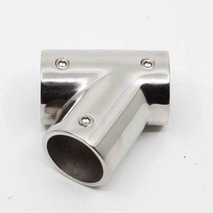 Relings T-stycke 60 gr vänster + höger rostfritt stål