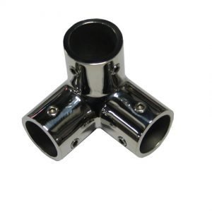 Kaideraide 3-tie kulmaliitin ruostumatonta terästä