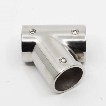 Relings T-stycke 60 gr vänster + höger rostfritt stål