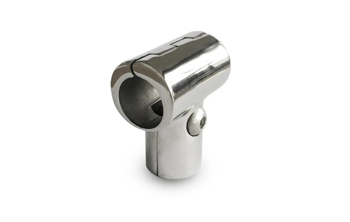 Taitettava kaideraide T-liitin 90° ruostumatonta terästä